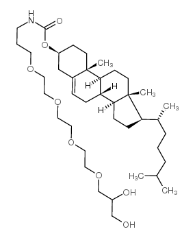 cholesteryl n-(15,16-dihydroxy-4,7,10,13-tetraoxa-hexa-decyl)carbamate结构式