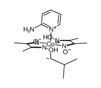 trans-bis(dimethylglyoximato)(i-C4H9)(2-aminopyridine)cobalt(III)结构式