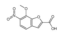 7-methoxy-6-nitro-1-benzofuran-2-carboxylic acid结构式