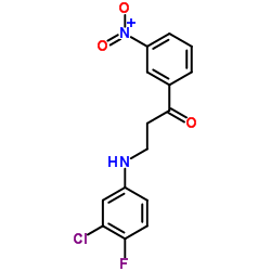 3-(3-CHLORO-4-FLUOROANILINO)-1-(3-NITROPHENYL)-1-PROPANONE结构式