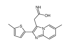 2-[6-methyl-2-(5-methylthiophen-2-yl)imidazo[1,2-a]pyridin-3-yl]acetamide Structure