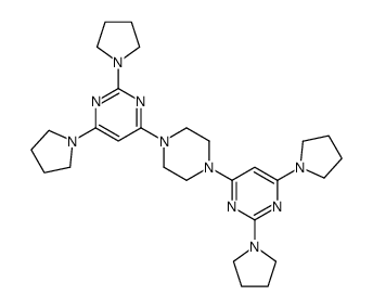 4-[4-(2,6-dipyrrolidin-1-ylpyrimidin-4-yl)piperazin-1-yl]-2,6-dipyrrolidin-1-ylpyrimidine Structure