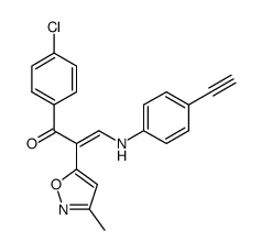 1-(4-chlorophenyl)-3-[(4-ethynylphenyl)amino]-2-(3-methyl-5-isoxazolyl)-2-propen-1-one Structure