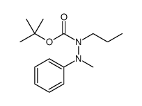 Hydrazinecarboxylic acid, 2-methyl-2-phenyl-1-propyl-, 1,1-dimethylethyl ester结构式