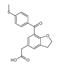 2-(7-(4-(methylthio)benzoyl)-2,3-dihydrobenzofuran-5-yl)acetic acid Structure