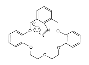 21-(4'-methoxyphenylazo)-1,4,7,14,23-pentaoxa(7.2.2)orthometaorthobenzenophane结构式