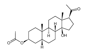 3β-(Acetyloxy)-14β-hydroxy-5β-pregnan-20-one Structure