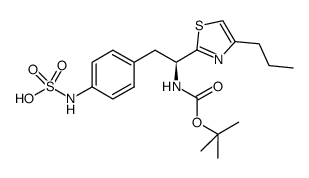 (S)-4-(2-(tert-butoxycarbonyl)-2-(4-propylthiazol-2-yl)ethyl)phenyl sulfamic acid Structure