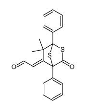 2-(6,6-Dimethyl-3-oxo-1,4-diphenyl-2,7-dithiabicyclo<2.2.1>hept-5-yliden)acetaldehyd Structure