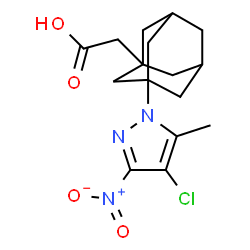 [3-(4-Chloro-5-methyl-3-nitro-1H-pyrazol-1-yl)-1-adamantyl]acetic acid Structure