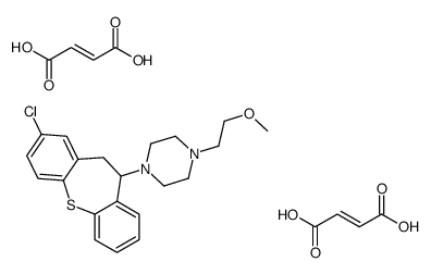 but-2-enedioic acid,1-(3-chloro-5,6-dihydrobenzo[b][1]benzothiepin-6-yl)-4-(2-methoxyethyl)piperazine结构式