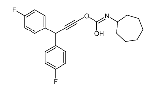 Di-(p-fluorophenyl)propynyl-N-cycloheptyl-carbamate结构式