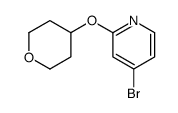 4-bromo-2-(tetrahydro-2H-pyran-4-yloxy)pyridine结构式