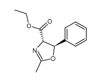 (+/-)-2-methyl-5t-phenyl-4,5-dihydro-oxazole-4r-carboxylic acid ethyl ester结构式