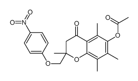 2,5,7,8-TETRAMETHYL-2-(4-NITROPHENOXYMETHYL)-4-OXOCHROMAN-6-YL ACETATE结构式