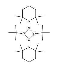 1,3-di(tert-butyl)-2,4-bis(2',2',6',6'-tetramethylpiperidino)-1,3,2,4-diphospha-diboroethane结构式