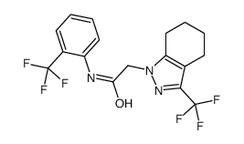 N-[2-(Trifluoromethyl)phenyl]-2-[3-(trifluoromethyl)-4,5,6,7-tetr ahydro-1H-indazol-1-yl]acetamide结构式