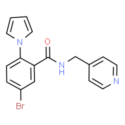 5-bromo-N-(pyridin-4-ylmethyl)-2-(1H-pyrrol-1-yl)benzamide structure