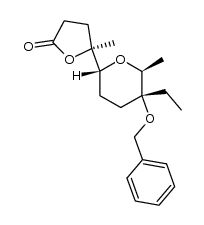 (S)-5-((2R,5R,6S)-5-(benzyloxy)-5-ethyl-6-methyltetrahydro-2H-pyran-2-yl)-5-methyldihydrofuran-2(3H)-one Structure