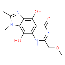 8H-Imidazo[4,5-g]quinazolin-8-one,3,5-dihydro-4,9-dihydroxy-6-(methoxymethyl)-2,3-dimethyl- (9CI) Structure