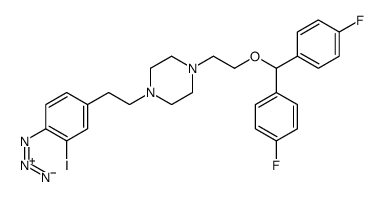 1-(2-(bis-(4-fluorophenyl)methoxy)ethyl)-4-(2-(4-azido-3-iodophenyl)ethyl)piperazine picture