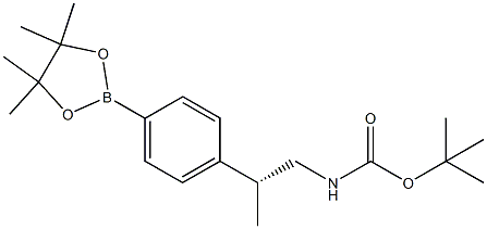 (R)-tert-butyl 2-(4-(4,4,5,5-tetramethyl-1,3,2-dioxaborolan-2-yl)phenyl)propylcarbamate Structure