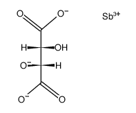 Lg-tartaric acid , antimony (III)-Lg-tartrate Structure