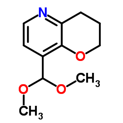 8-(Dimethoxymethyl)-3,4-dihydro-2H-pyrano[3,2-b]pyridine Structure