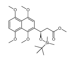 (R)-methyl 3-(tert-butyldimethylsilyloxy)-3-(1,4,5,8-tetramethoxynaphthalen-2-yl)propanoate Structure