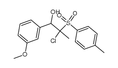 2-chloro-1-(3-methoxyphenyl)-2-tosylpropan-1-ol Structure