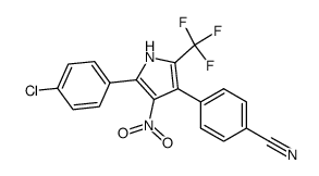 p-[-5-(p-chlorophenyl)-4-nitro-2-(trifluoromethyl)pyrrol-3-yl]benzonitrile Structure