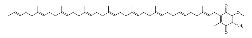 2-Amino-3-methoxy-6-methyl-5-(3,7,11,15,19,23,27,31,35-nonamethyl-2,6,10,14,18,22,26,30,34-hexatriacontanonenyl)-2,5-cyclohexadiene-1,4-dione Structure