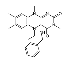 4a-(benzylamino)-5-ethyl-3,7,8,10-tetramethyl-5,10-dihydrobenzo[g]pteridine-2,4(3H,4aH)-dione结构式