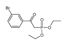 1-(3-bromophenyl)-2-diethoxyphosphorylethanone结构式