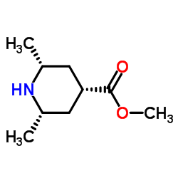 Methyl (2R,4r,6S)-2,6-dimethyl-4-piperidinecarboxylate Structure