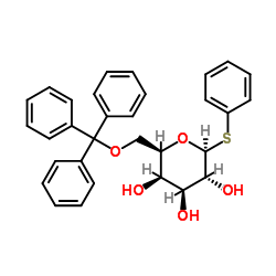 Phenyl 1-thio-6-O-trityl-β-D-galactopyranoside结构式