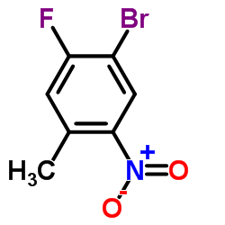 1-Bromo-2-fluoro-4-methyl-5-nitrobenzene structure