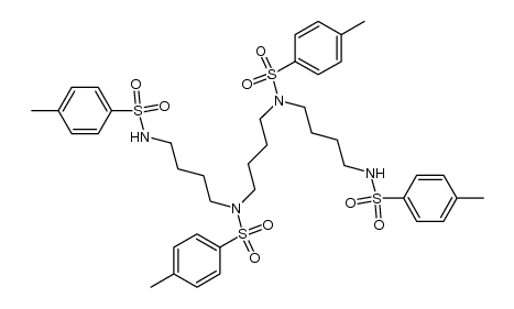 N1,N5,N10,N14-tetra(p-toluenesulfonyl)-1,14-diamino-5,10-diazatetradecane结构式