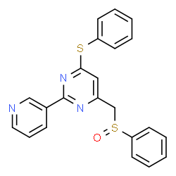 4-(Phenylsulfanyl)-6-[(phenylsulfinyl)methyl]-2-(3-pyridinyl)pyrimidine Structure