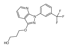 3-[[1-[3-(Trifluoromethyl)phenyl]-1H-pyrazolo[3,4-b]pyridin-3-yl]oxy]-1-propanol structure