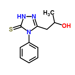 5-(2-Hydroxypropyl)-4-phenyl-2,4-dihydro-3H-1,2,4-triazole-3-thione structure