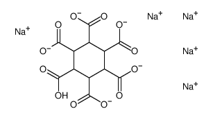 pentasodium hydrogen 1,2,3,4,5,6-cyclohexanehexacarboxylate结构式