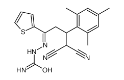 [[4,4-dicyano-1-thiophen-2-yl-3-(2,4,6-trimethylphenyl)butylidene]amino]urea结构式