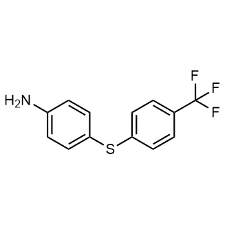 4-{[4-(三氟甲基)苯基]硫烷基}苯胺结构式