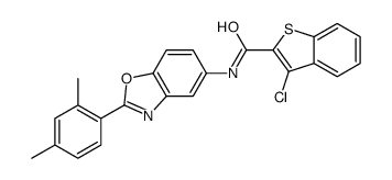 3-chloro-N-[2-(2,4-dimethylphenyl)-1,3-benzoxazol-5-yl]-1-benzothiophene-2-carboxamide Structure