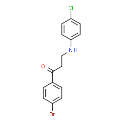 1-(4-bromophenyl)-3-(4-chloroanilino)-1-propanone Structure