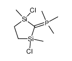 (1,3-dichloro-1,3-dimethyl-[1,3]disilolan-2-ylidene)-trimethyl-λ5-phosphane Structure