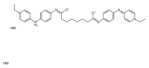 N,N'-bis[4-[(1-ethylpyridin-1-ium-4-yl)amino]phenyl]octanediamide,dibromide结构式