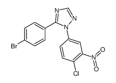 5-(4-bromophenyl)-1-(4-chloro-3-nitrophenyl)-1,2,4-triazole Structure