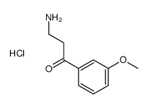 3-amino-1-(3-methoxyphenyl)propan-1-one,hydrochloride结构式